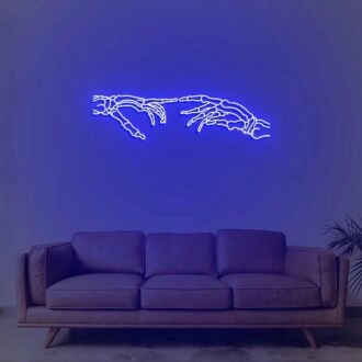 Bis der Tod Händen Neonzeichen