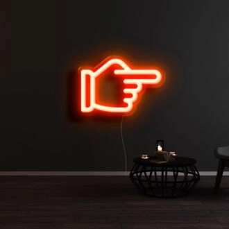 Index Finger Neon Sign