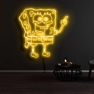 Spongebob Index Finger Neon Sign
