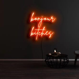 Bonjour Bitches Neon Sign