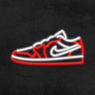 AJ1 Low Rotes Neonschild