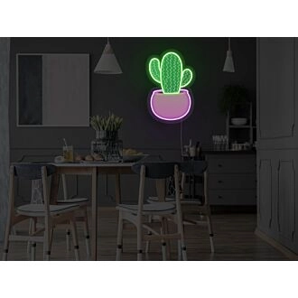 Potted Cactus Version 2 Neon Sign