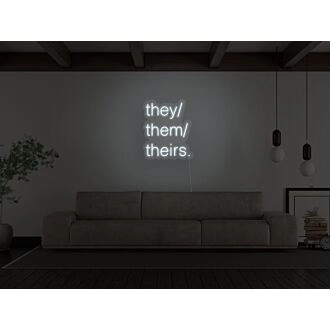 Pronouns Neon Sign