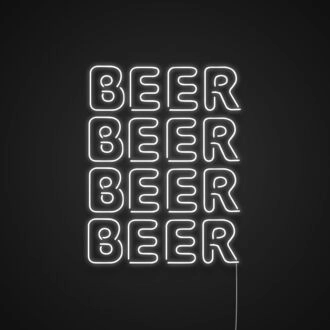 Beer Beer Beer Neon Sign