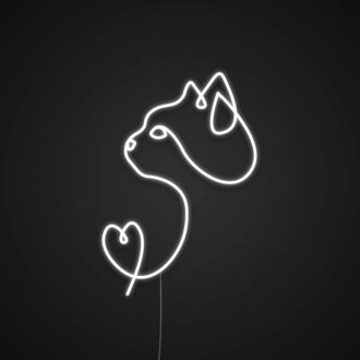 Katzen-Silhouette-Neonschild