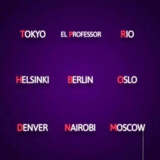 Character Names Collage Neon Sign