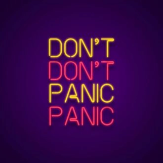 Dont Panic Neon Sign