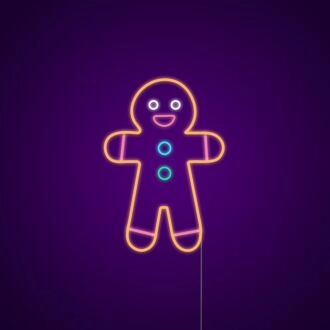 Gingerbread Man Neon Sign