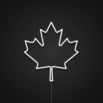 Maple Leaf Canada Day Neon Sign