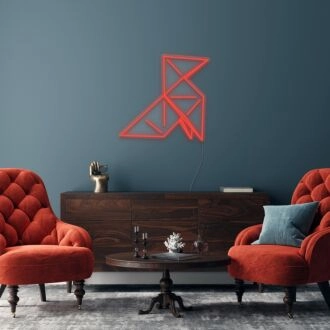 Widerstand Origami Neonschild