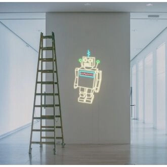 Klassisches Robot-Neonzeichen