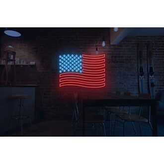 USA Flag Neon Sign