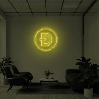 DOGE COIN" LED-Neonschild
