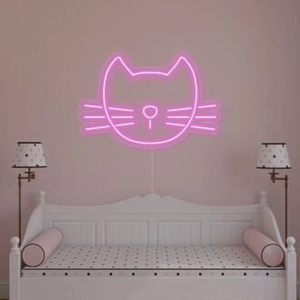 Cute Pink Cat Neon Sign