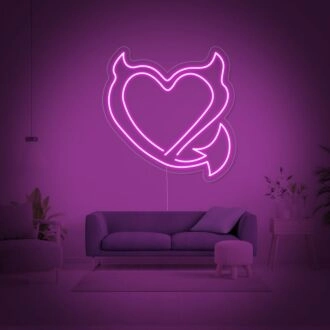 Teufelsherz-Neonschild