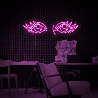 Augen Wimpern V1 Neon Sign