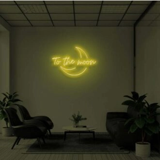 TO THE MOON V2" LED Neon Sign