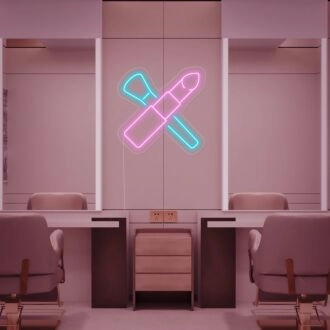 Schminkpinsel Neonschild