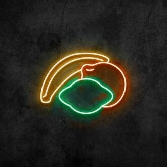 Neonschild Verschiedene Früchte