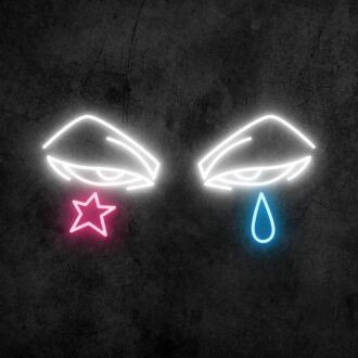 Augen der Clown-Magier-Neonleuchtreklame