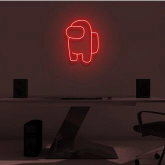 Abenteuer im All erwarten dich mit Among Us Crewmate Neon-Anzeige