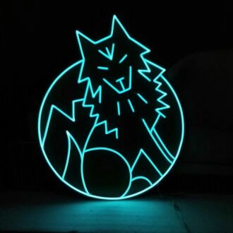 Neonschild mit Zeichentrickfiguren