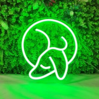 Schläfriger Hund Neonzeichen