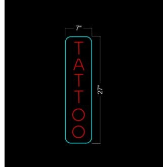 Vertical Tattoo Neon Sign