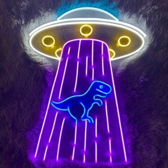 UFO Dinosaur Neon Sign