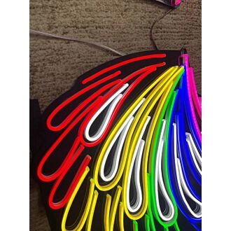 Engelsflügel Buntes Neonschild