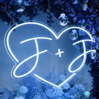 Customize Initials in the heart Led Neon Sign