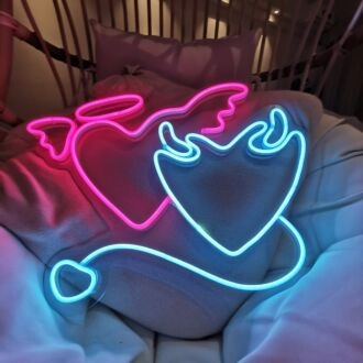 Engel und Teufel LED Neon Schild