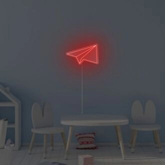 Paper Rocket Neon Sign