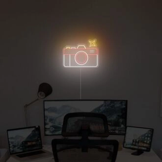 Retro Camera Neon Sign