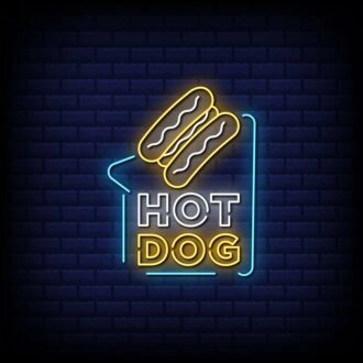 Hot Dog Neon Sign