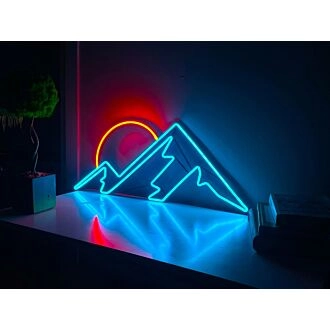 Berg-Neon-Wandkunst – Schlafzimmer-Neonschild