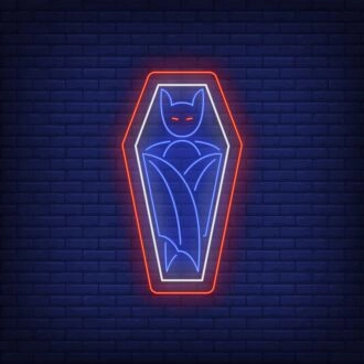 Vampire Coffin Neon Sign