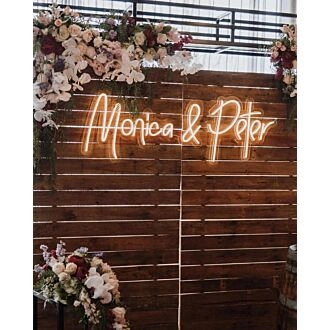 Monica And Peter Neon Name Signs For Wedding Party Decor