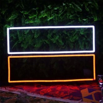 Double Rectangles Neon Sign