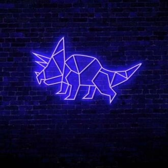 Triceratops Dinosaur LED Neon Sign