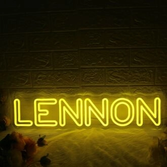 LENNON Yellow Neon Sign