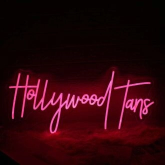 Hollywood Fans Pink Neon Sign