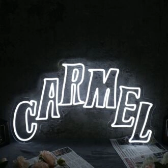 CARMEL White Neon Sign