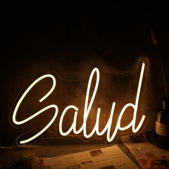 Salud Yellow Neon Sign