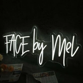Face By Mel White Neon Sign