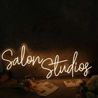 Salon Studios Yellow Neon Sign