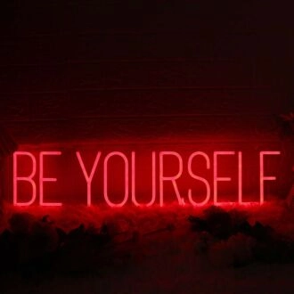 Be Yourself Red Custom Neon Sign