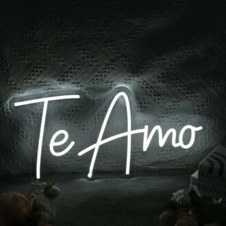 Te Amo White Neon Sign