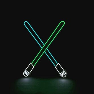 Cross Sword Neon Sign