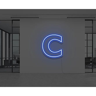 Neonbuchstabe C